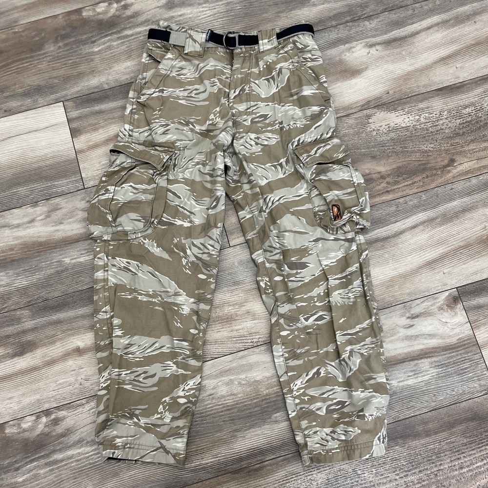WearFirst Boys Youth Size 10 Camo Beige Cargo Pants
